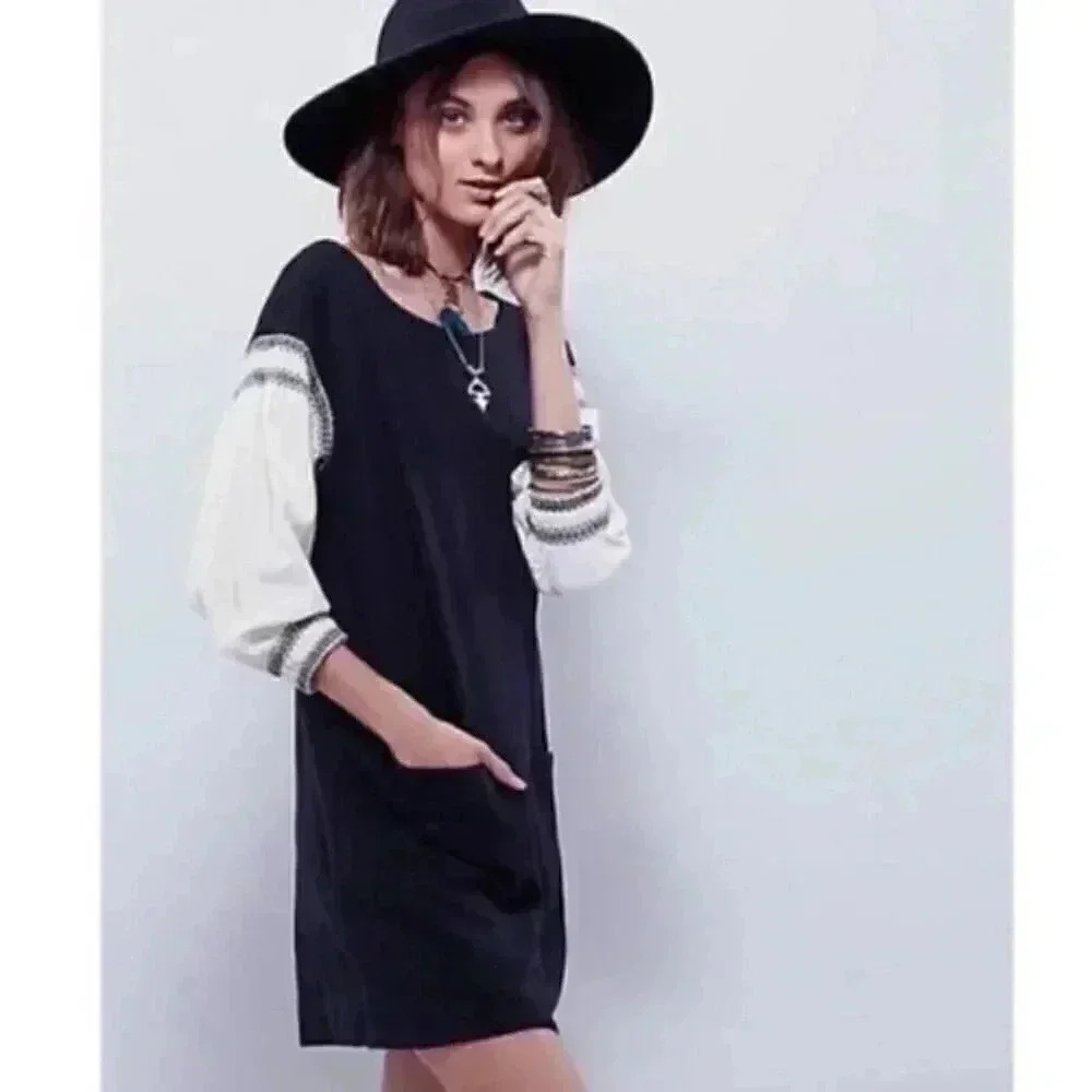 Free People New Romantics Neo Mod Shift Dress Size